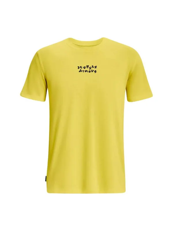 Футболка checkered heavyweight t-shirt 'yellow' Under Armour — изображение 1 из 2, желтый/мульти