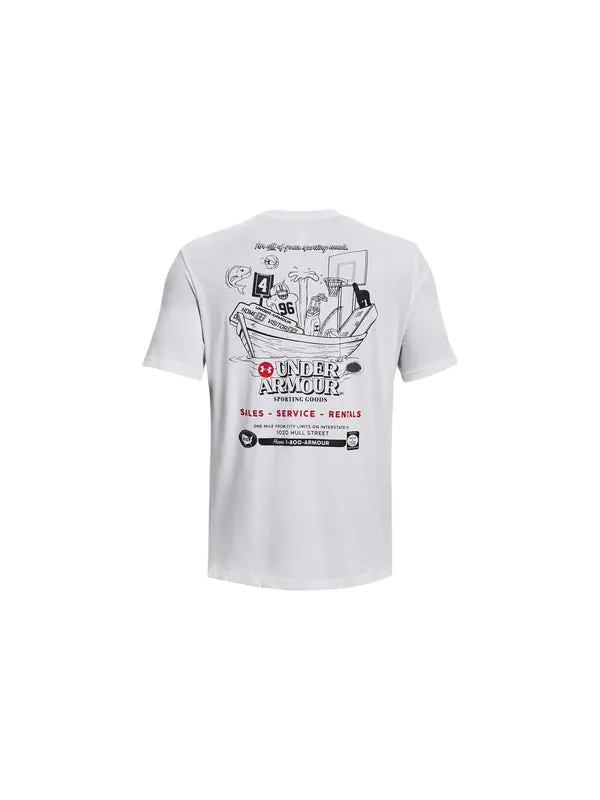Футболка training graphics tee 'white' Under Armour — изображение 2 из 4, белый