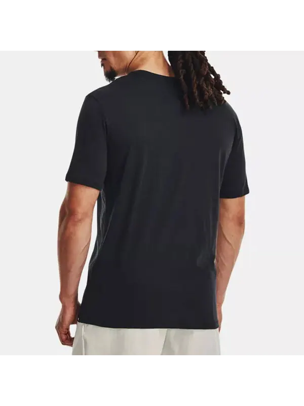 Футболка project rock training t-shirt 'black' Under Armour — изображение 4 из 4, черный/белый