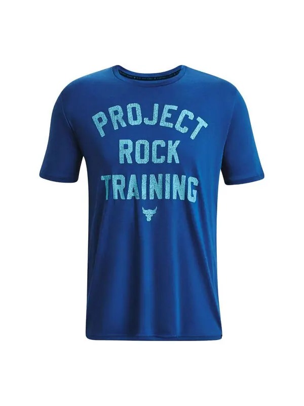 Футболка project rock training t-shirt 'blue aqua' Under Armour — изображение 1 из 2, синий/голубой
