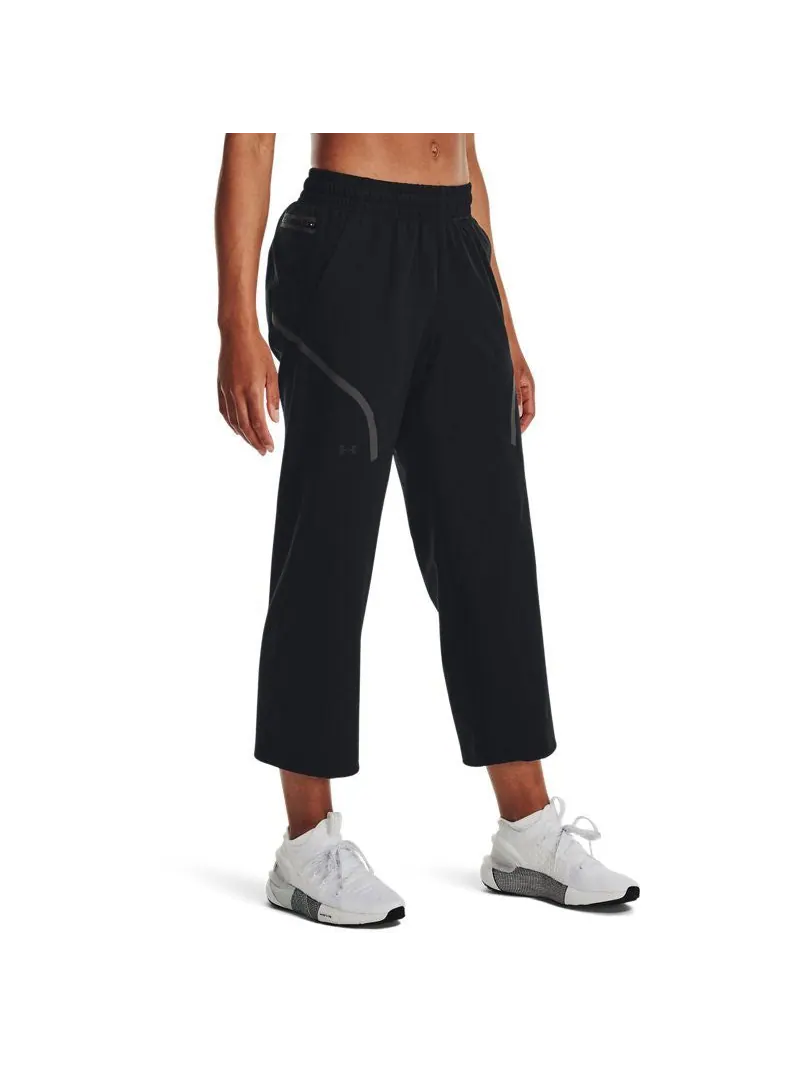 Спортивные брюки (WMNS) Under Armour Unstoppable Pants 'Black' — изображение 3 из 5, черный