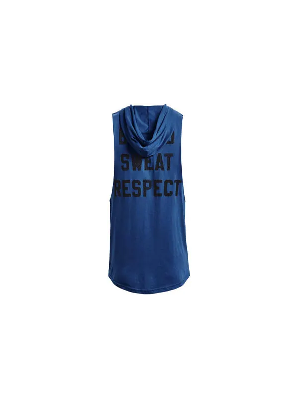 Толстовка project rock bsr bull sleeveless hoodie 'blue black' Under Armour — изображение 2 из 4, синий/черный