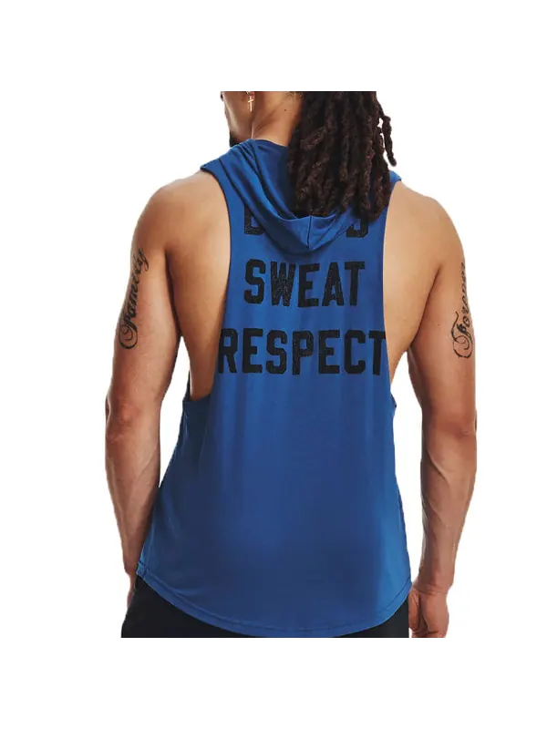 Толстовка project rock bsr bull sleeveless hoodie 'blue black' Under Armour — изображение 4 из 4, синий/черный