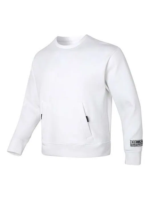 Толстовка summit fleece knit crew 'white' Under Armour — изображение 1 из 4, белый
