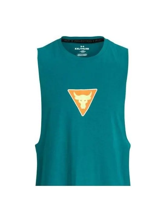 Спортивный топ Under Armour Project Rock DMND Muscle Tank 'Teal' 1377293-722 — изображение 1 из 2, бирюзовый