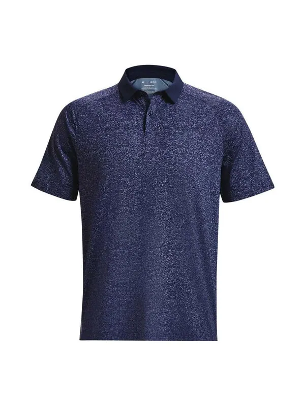 Футболка iso-chill heather polo shirt 'navy' Under Armour — изображение 1 из 4, темно-синий
