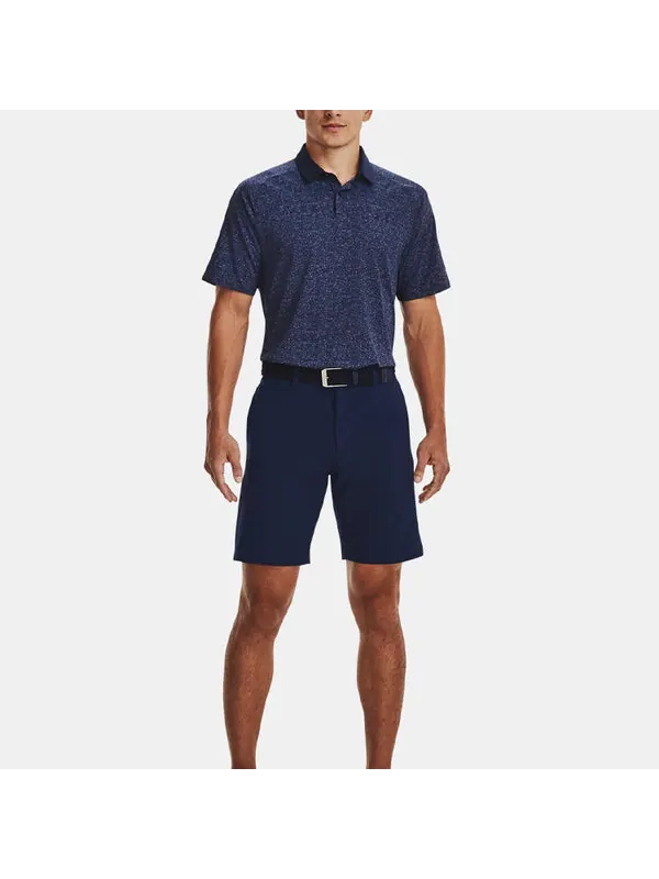 Футболка iso-chill heather polo shirt 'navy' Under Armour — изображение 2 из 4, темно-синий