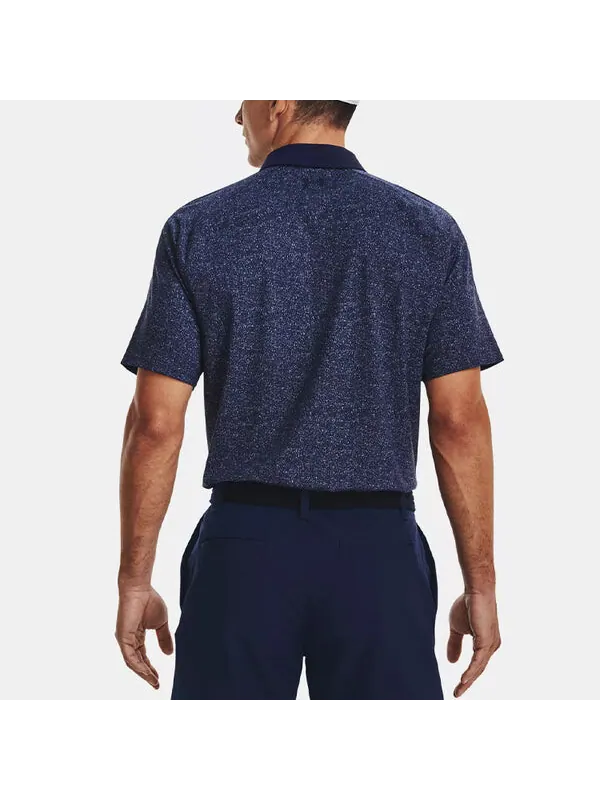 Футболка iso-chill heather polo shirt 'navy' Under Armour — изображение 4 из 4, темно-синий