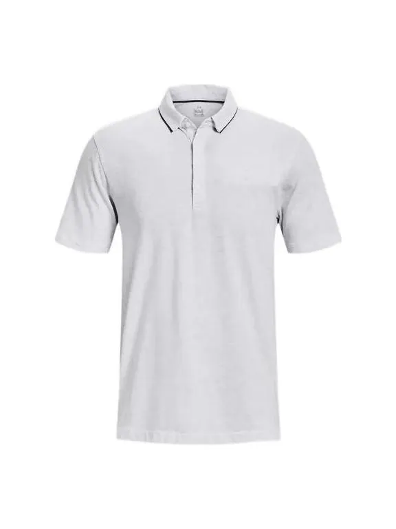 Футболка luxe polo shirt 'white' Under Armour — изображение 1 из 4, белый