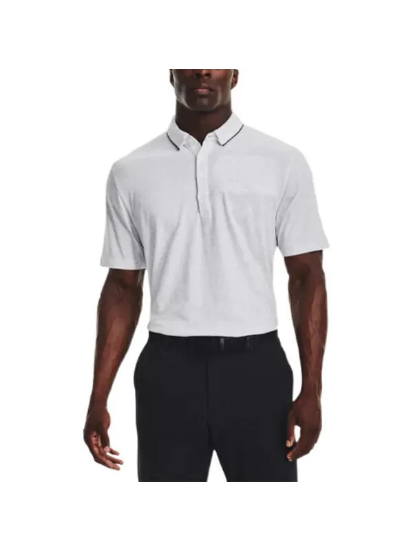Футболка luxe polo shirt 'white' Under Armour — изображение 3 из 4, белый
