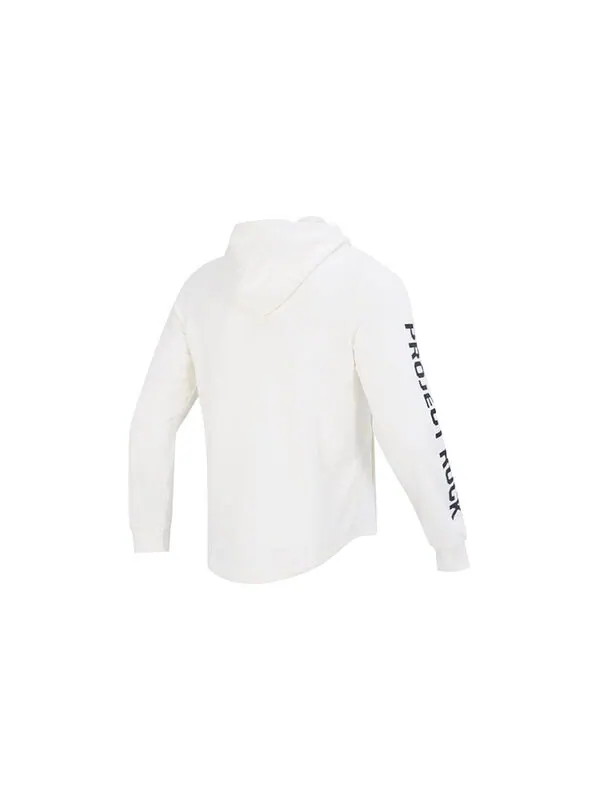 Толстовка project rock terry hoodie 'ivory black' Under Armour — изображение 2 из 2, слоновая кость/черный