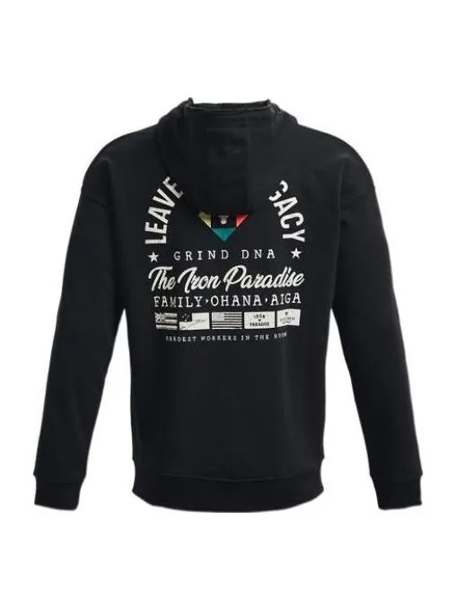 Толстовка project rock heavyweight terry full-zip hoodie 'black' Under Armour — изображение 1 из 4, черный