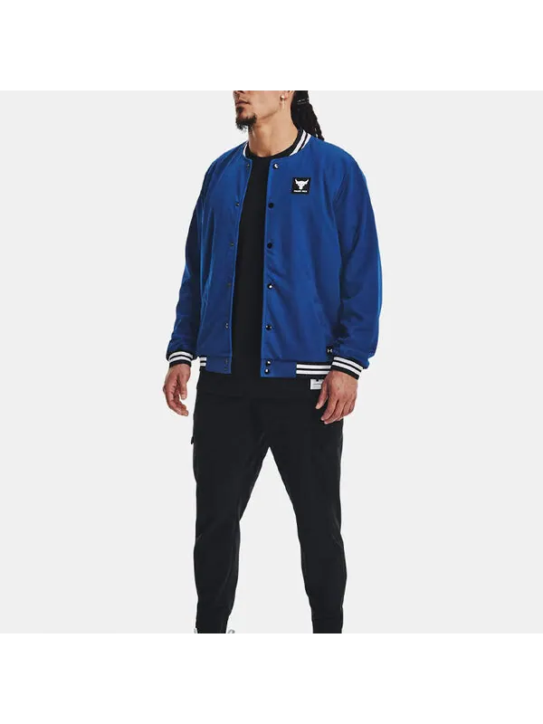 Куртка project rock mens varsity jacket 'college blue' Under Armour — изображение 3 из 4, синий
