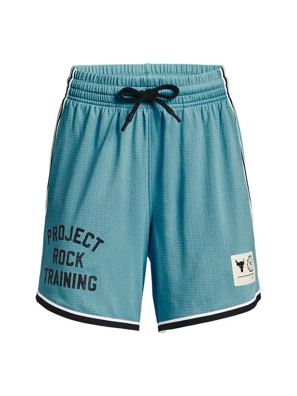 Шорты project rock penny mesh shorts 'glacier blue' Under Armour — изображение 1 из 4, синий