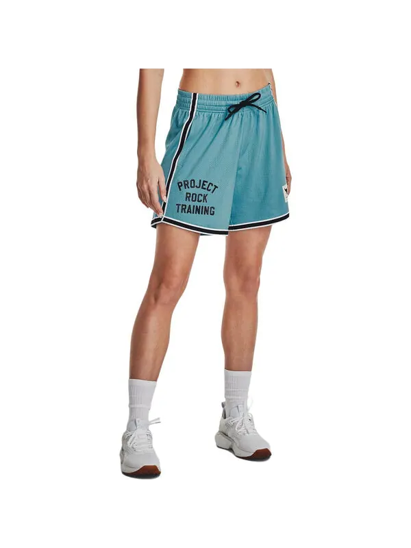Шорты project rock penny mesh shorts 'glacier blue' Under Armour — изображение 4 из 4, синий