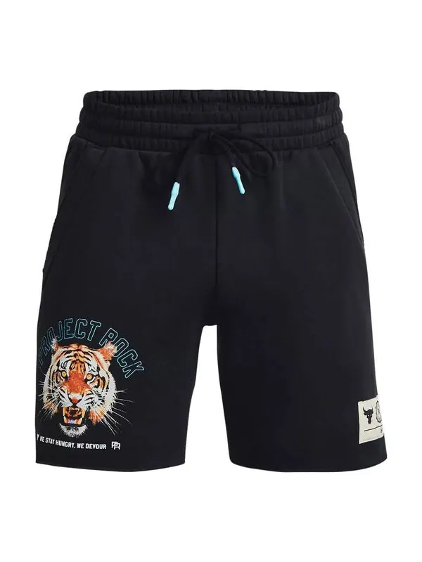 Шорты project rock rival solid shorts 'black' Under Armour — изображение 1 из 4, черный