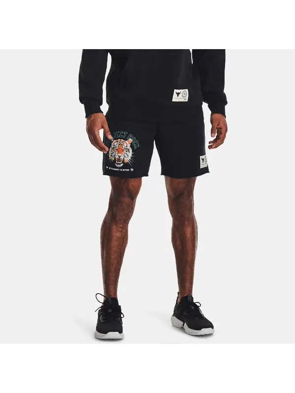 Шорты project rock rival solid shorts 'black' Under Armour — изображение 3 из 4, черный
