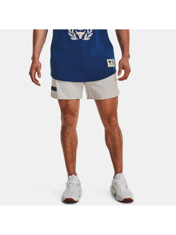Шорты project rock unstoppable shorts 'grey' Under Armour — изображение 4 из 4, серый