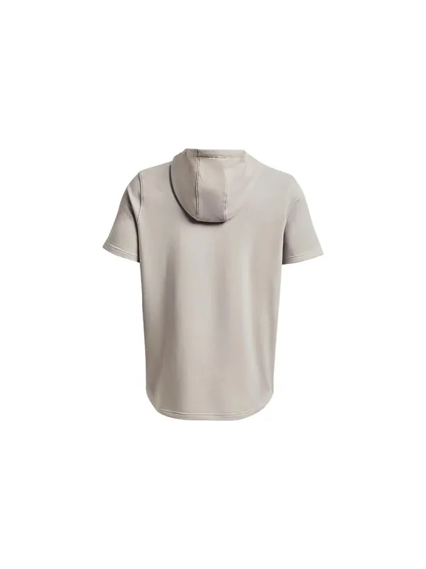 Толстовка project rock terry short sleeve hoodie 'beige blue' Under Armour — изображение 2 из 2, бежевый/синий