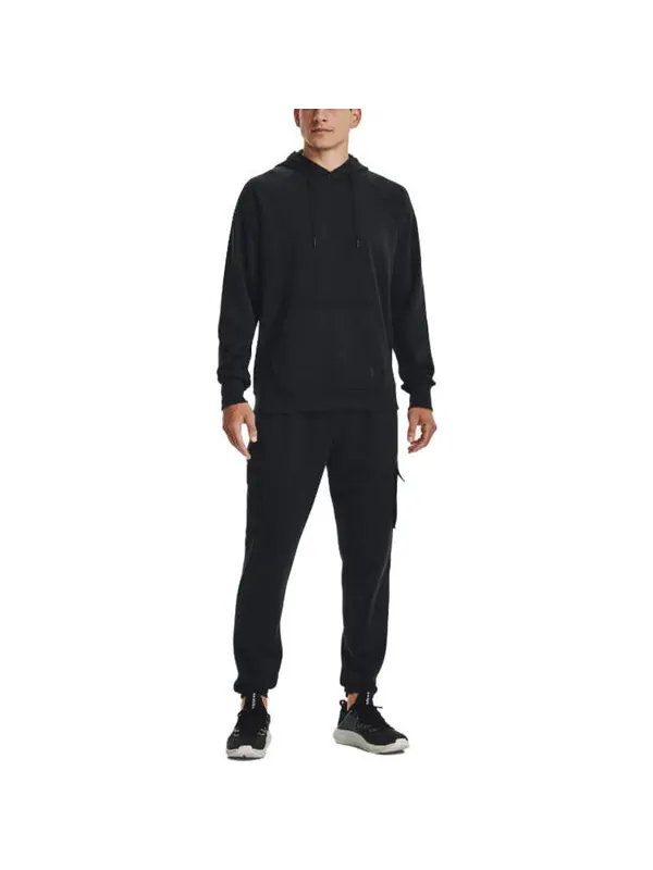 Толстовка heavyweight terry hoodie 'black' Under Armour — изображение 3 из 4, черный