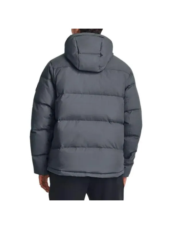 Куртка coldgear infrared down crinkle jacket 'pitch grey' Under Armour — изображение 2 из 3, серый
