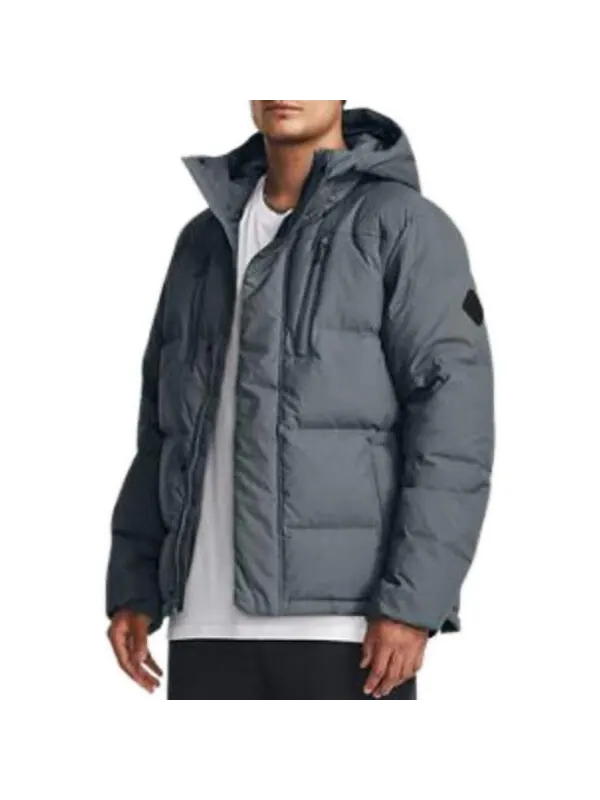 Куртка coldgear infrared down crinkle jacket 'pitch grey' Under Armour — изображение 3 из 3, серый
