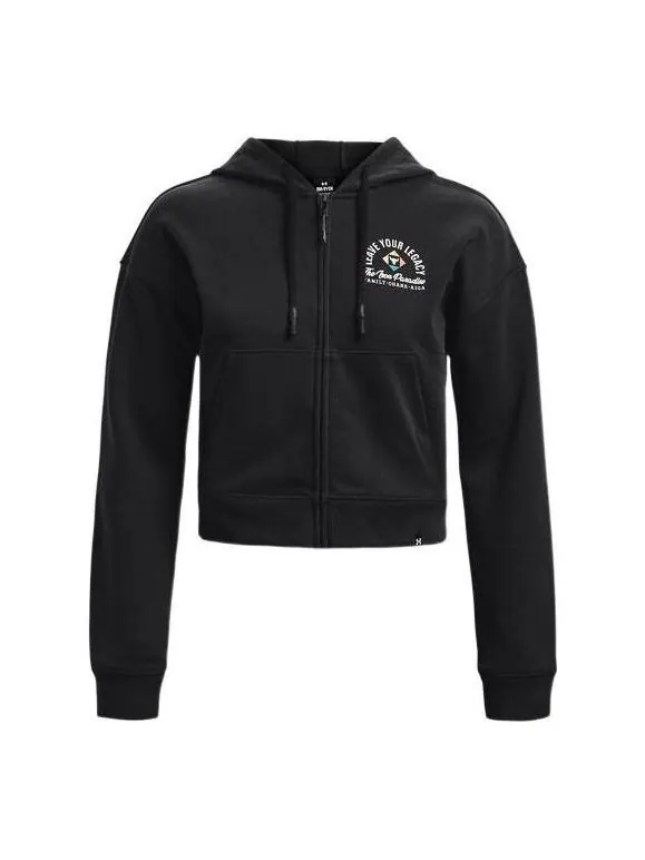Куртка project rock heavyweight terry family full-zip jacket 'black' Under Armour — изображение 1 из 4, черный