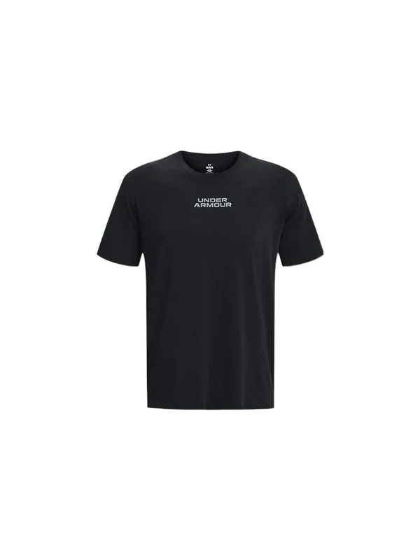 Футболка outline heavyweight t-shirt 'black' Under Armour — изображение 2 из 2, черный/белый