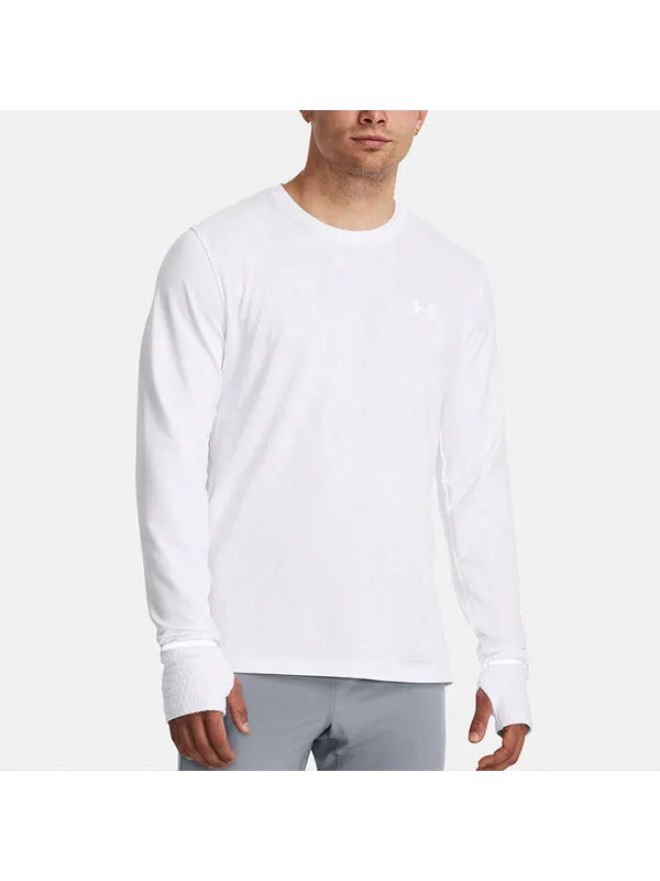 Футболка qualifier long sleeve t-shirt 'white' Under Armour — изображение 3 из 4, белый