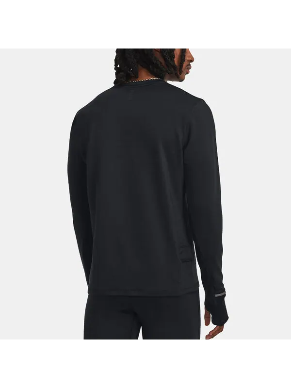 Футболка qualifier long sleeve t-shirt 'black' Under Armour — изображение 4 из 4, черный