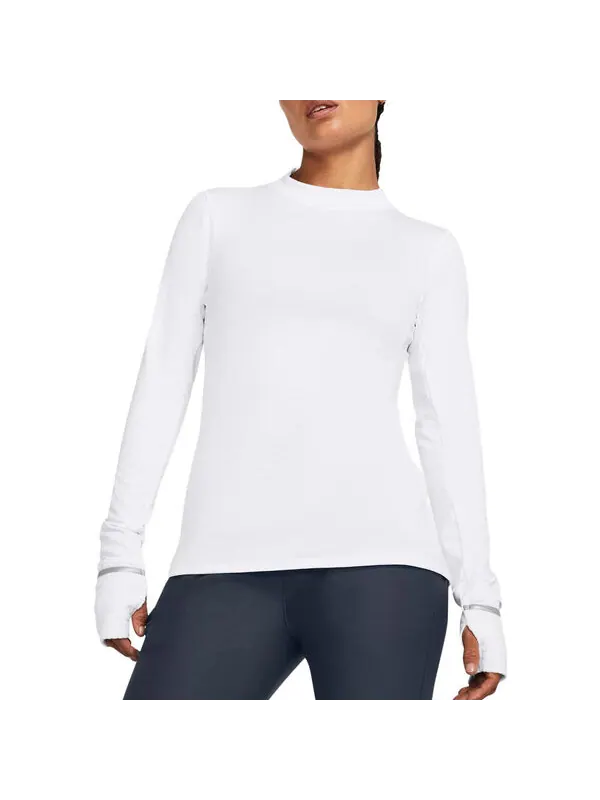 Футболка qualifier cold long sleeve t-shirt 'white' Under Armour — изображение 4 из 4, белый