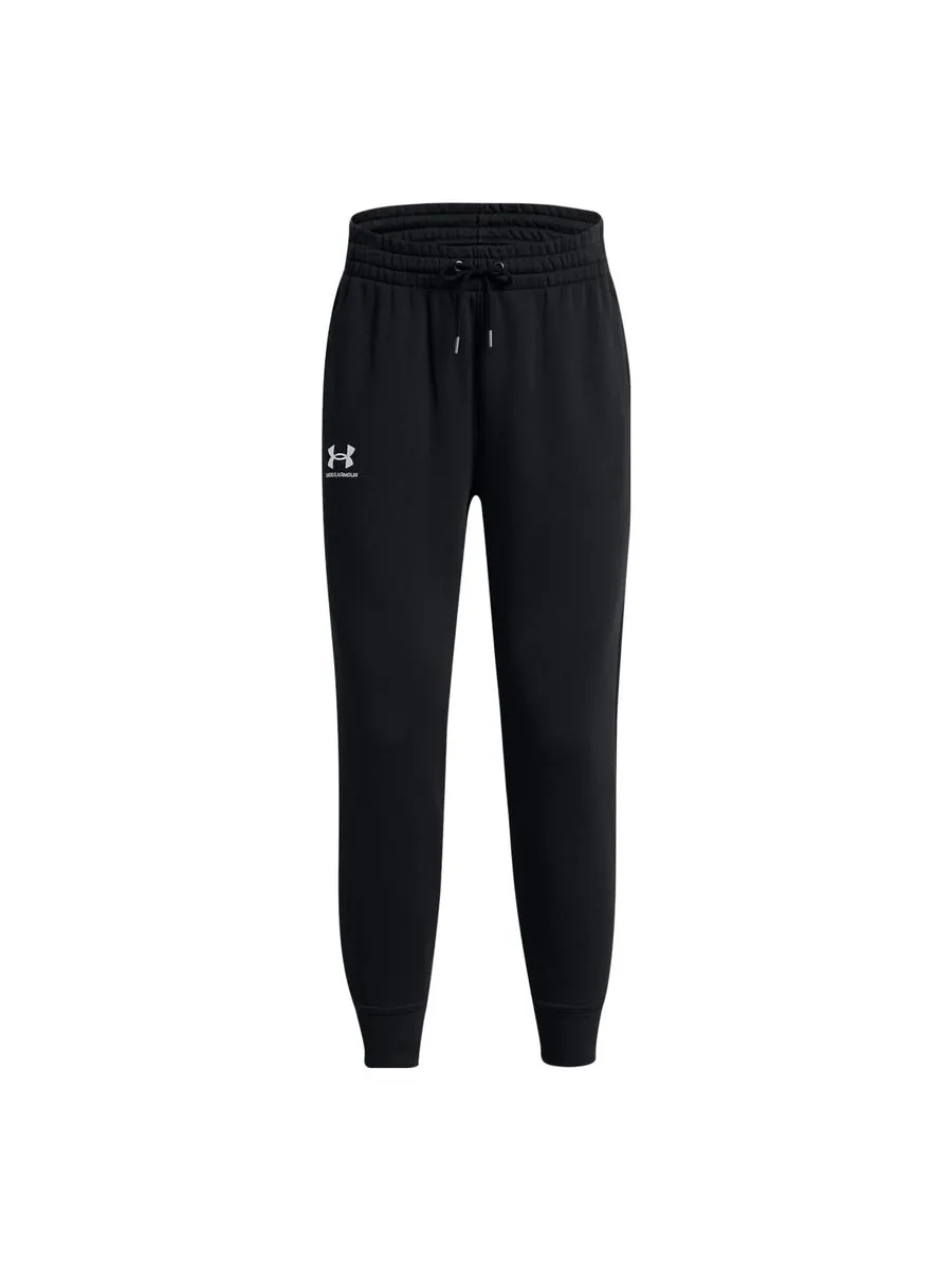 Спортивные брюки (WMNS) Under Armour Essential Fleece Pants 'Black' — изображение 1 из 2, черный