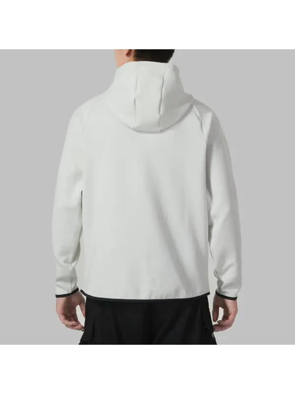 Толстовка logo unstoppable fleece zip hoodie 'white' Under Armour — изображение 4 из 4, белый/черный