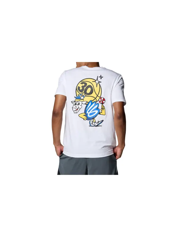 Футболка curry dub goat basketball t-shirt 'white' Under Armour — изображение 2 из 3, белый