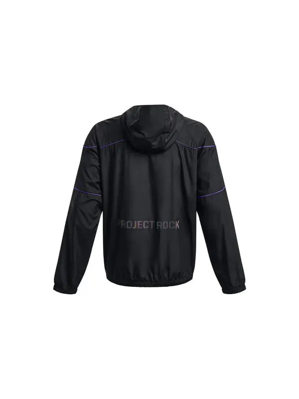 Куртка project rock anorak jacket 'black' Under Armour — изображение 2 из 4, черный