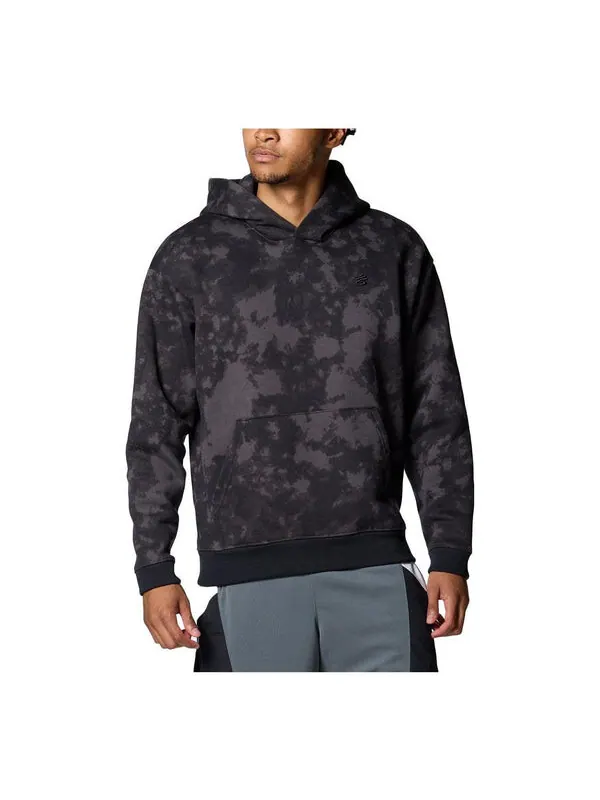 Толстовка curry acid wash sweatshirt hoodie 'black grey' Under Armour — изображение 1 из 3, черный/серый