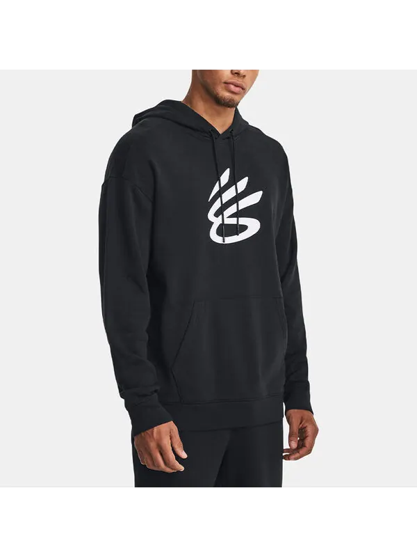 Толстовка curry splash hoodie 'black white' Under Armour — изображение 3 из 4, черный/белый