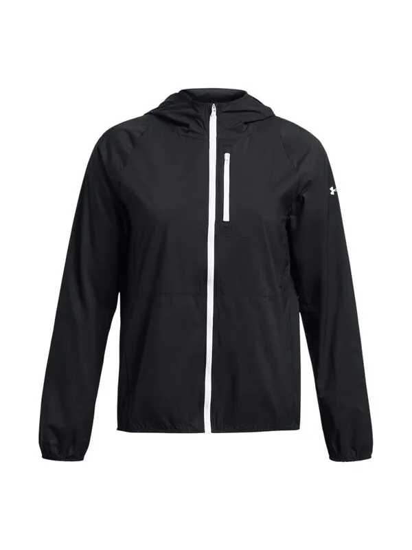 Куртка launch lightweight jacket 'black white' Under Armour — изображение 1 из 2, черный/белый