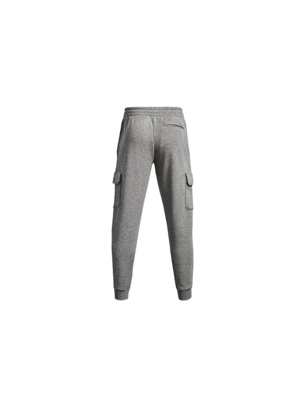 Брюки rival fleece cargo joggers 'grey' Under Armour — изображение 2 из 4, серый