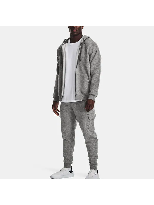 Брюки rival fleece cargo joggers 'grey' Under Armour — изображение 3 из 4, серый
