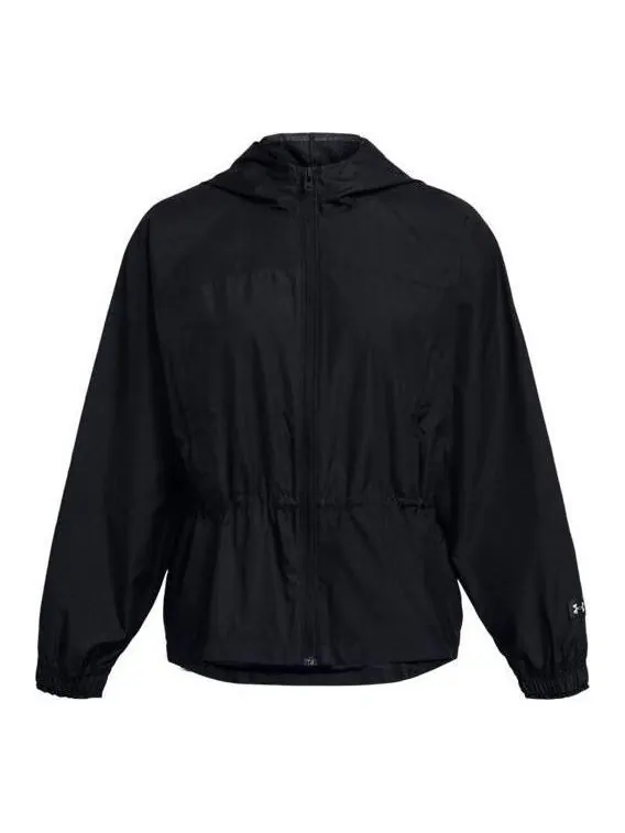 Куртка rush woven jacket 'black' Under Armour — изображение 1 из 2, черный