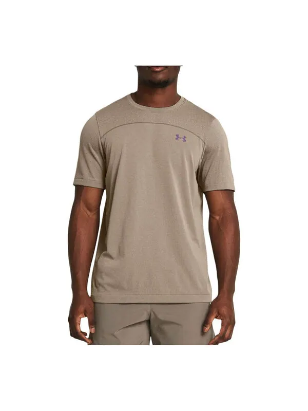 Футболка vanish elite seamless wordmark t-shirt 'light brown' Under Armour — изображение 1 из 2, коричневый