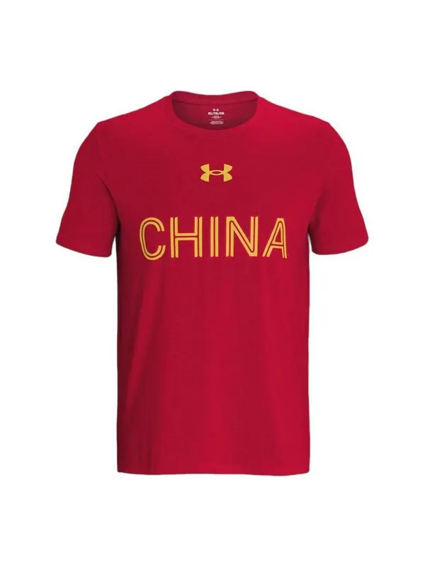 Футболка china 3x3 basketball jersey t-shirt 'red' Under Armour — изображение 1 из 4, красный