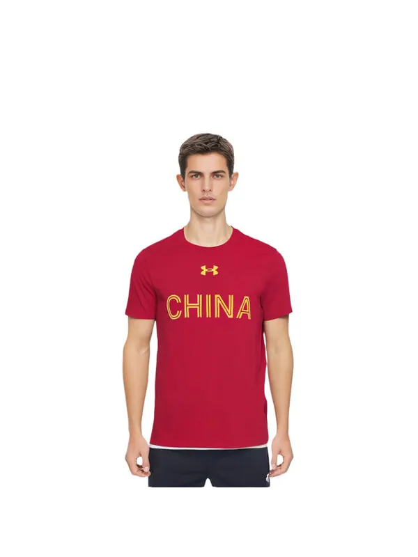 Футболка china 3x3 basketball jersey t-shirt 'red' Under Armour — изображение 3 из 4, красный