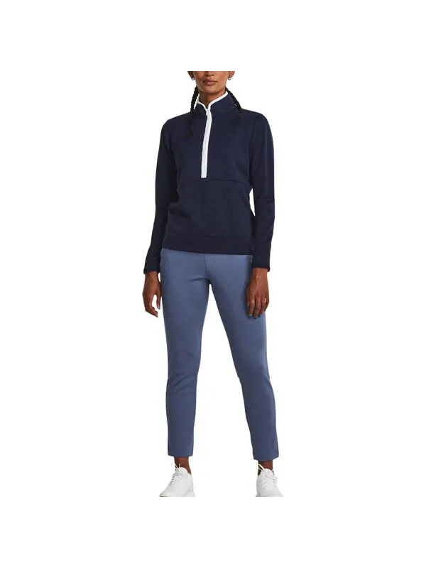 Толстовка storm sweater fleece half zip sweater fleece 'navy blue' Under Armour — изображение 3 из 4, темно-синий