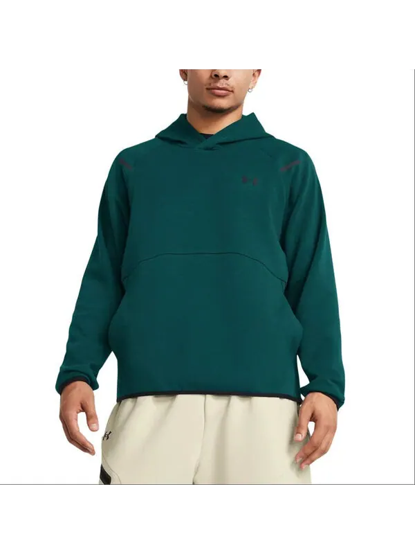 Толстовка unstoppable fleece hoodie 'hydro teal' Under Armour — изображение 3 из 3, черный