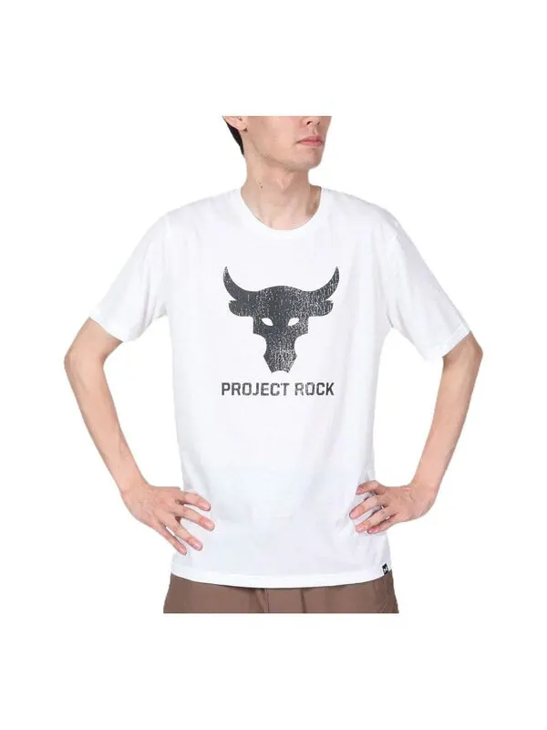 Футболка project rock payoff graphic t-shirt 'white' Under Armour — изображение 1 из 2, белый