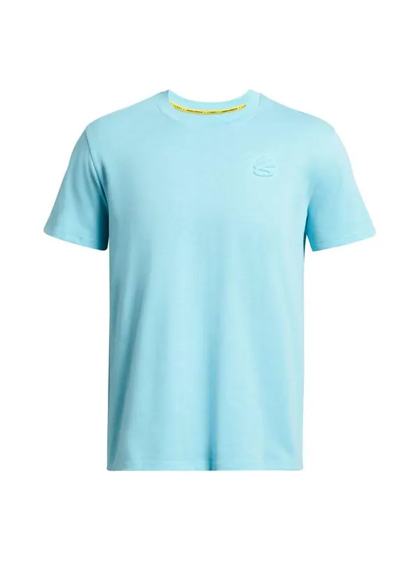 Футболка curry emboss hw t-shirt 'mint blue' Under Armour — изображение 1 из 2, синий