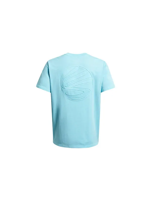 Футболка curry emboss hw t-shirt 'mint blue' Under Armour — изображение 2 из 2, синий