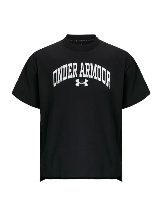Футболка Under Armour APAC Half Sleeve Wordmark Logo T-shirt 'Black' — изображение 1 из 2, черный